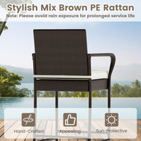 Tangkula 3 Piece Outdoor Bar Set for Porch