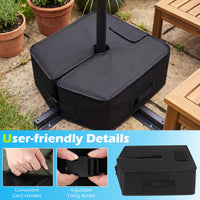 Tangkula 90 LBS Umbrella Base with Handle for Garden Backyard Pool