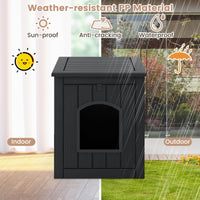Tangkula Litter Box Enclosure with Flip Front Door & Raised Floor