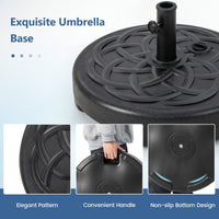 Tangkula Fillable Umbrella Base Stand Water & Sand Filled 102 lbs Heavy Duty Patio Umbrella