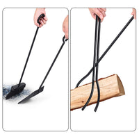 Range-bûches Tangkula avec 4 outils de cheminée, support de rangement pour bûches avec kit d'outils de cheminée (17,5" L x 12" l x 29,5" H)