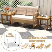 Table d'appoint d'extérieur Tangkula pour porche, terrasse, jardin, intérieur
