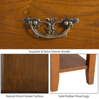 Tangkula Narrow End Table, Slim Side Table with Drawer and Open Shelf