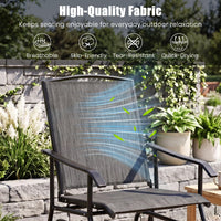 Tangkula Outdoor Glider Chair with Metal Frame & Armrests (1/2)