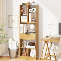 Tangkula 61” Tall Open Bookcase with Drawer 8-Cube Display Storage Cabinet Organizer(1/2)