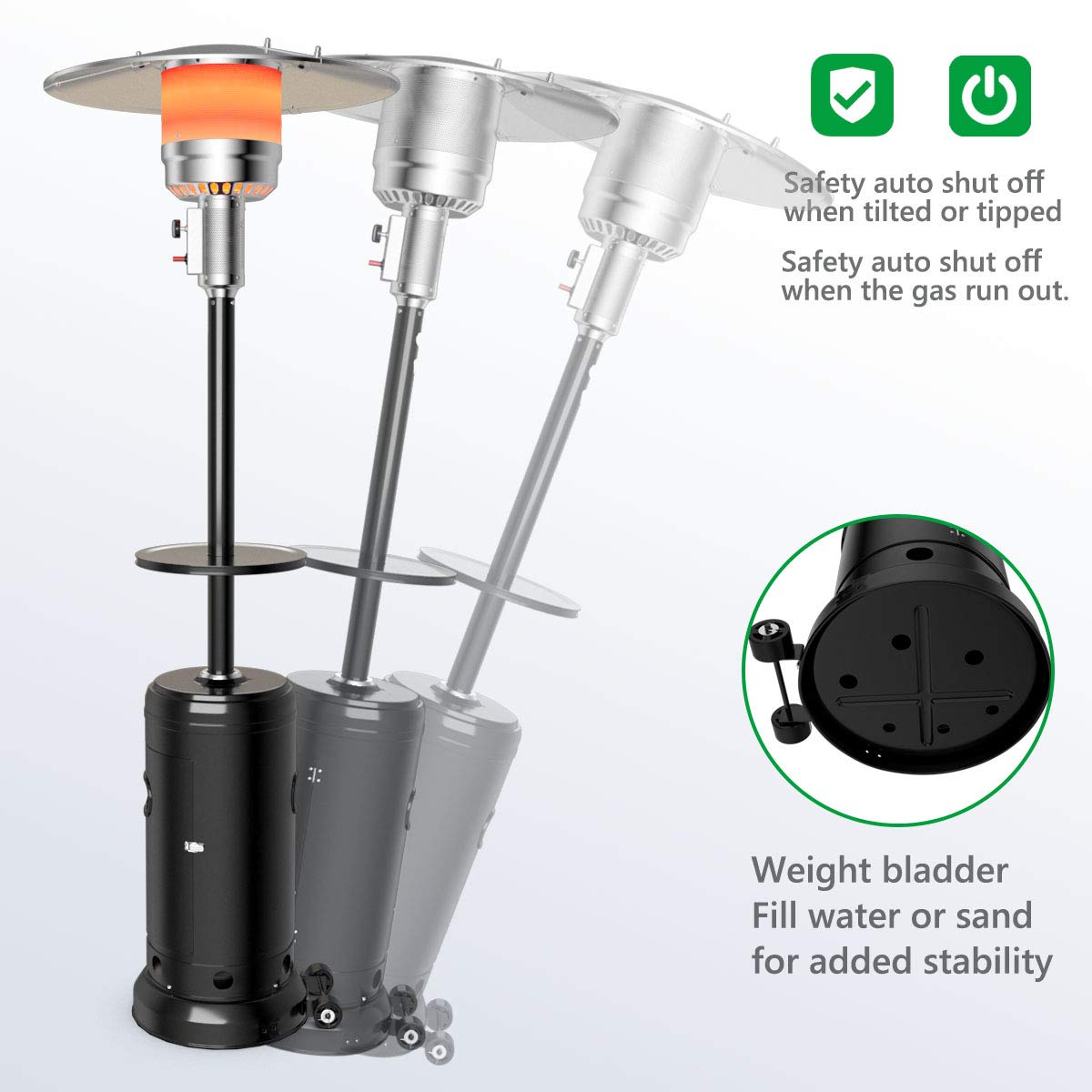 Tangkula 50,000 BTU Outdoor Patio Heater, Porch Propane Heater