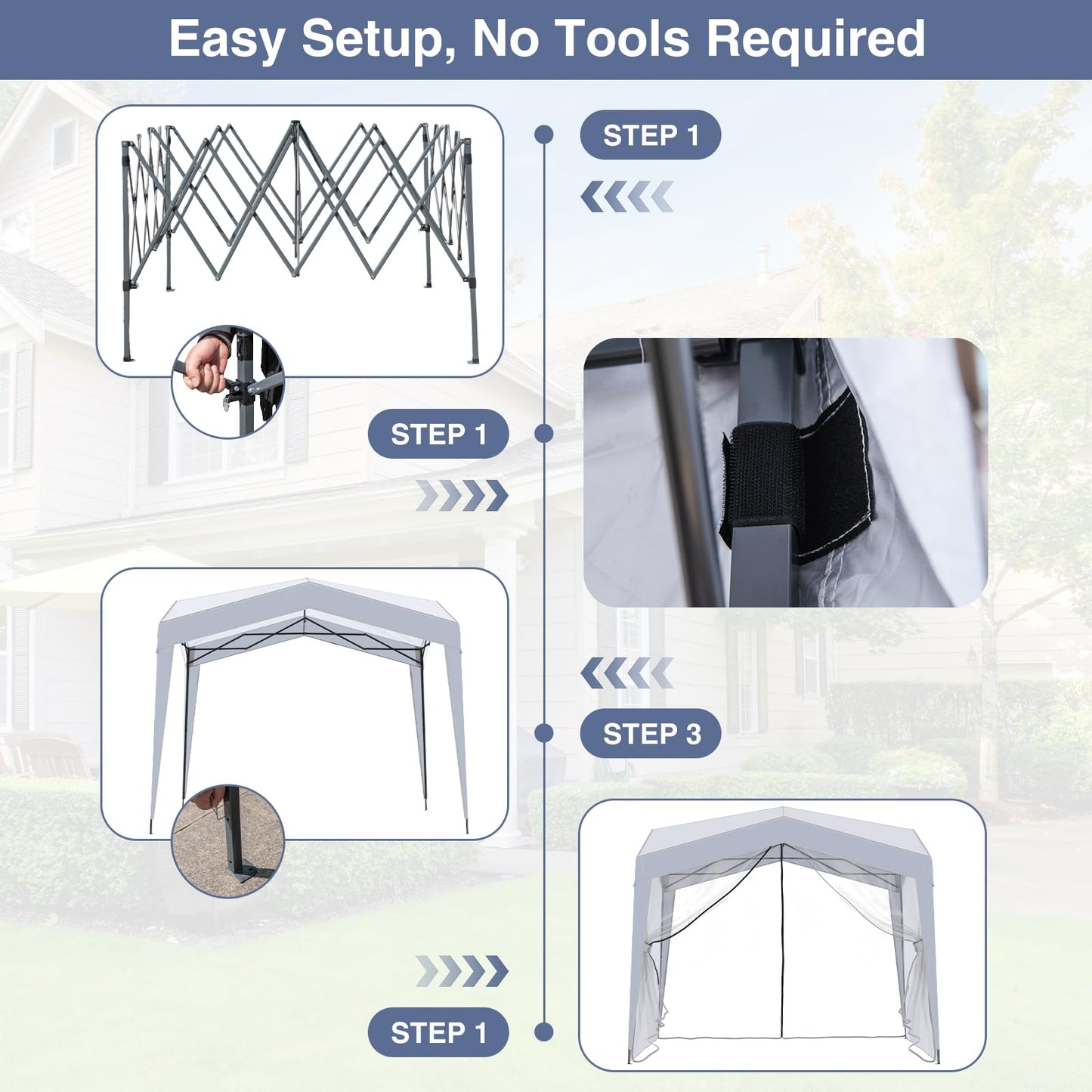 Tangkula 10x10Ft Pop up Canopy with Sidewalls