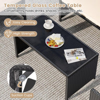 Tangkula Patio Wicker Furniture Set for Backyard