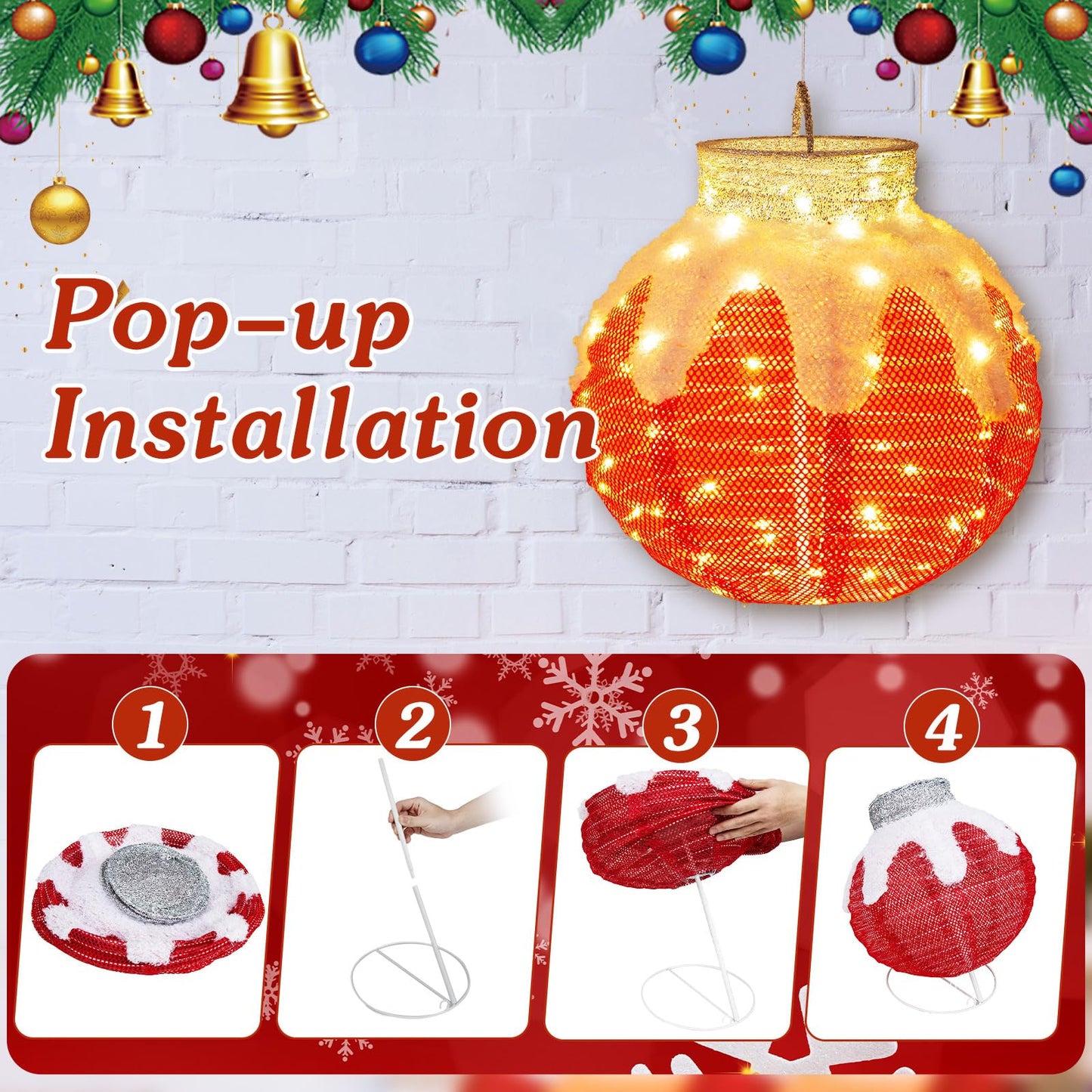 Tangkula Christmas Lighted Lantern