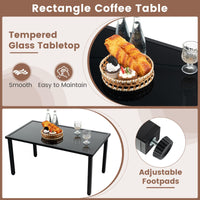 Tangkula 8 Pieces Patio Furniture Set, Patiojoy Heavy Duty Galvanized Metal Frame Outdoor Wicker Table and Chairs Set