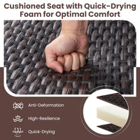 Tangkula 3 Pieces Patio Gliding Set