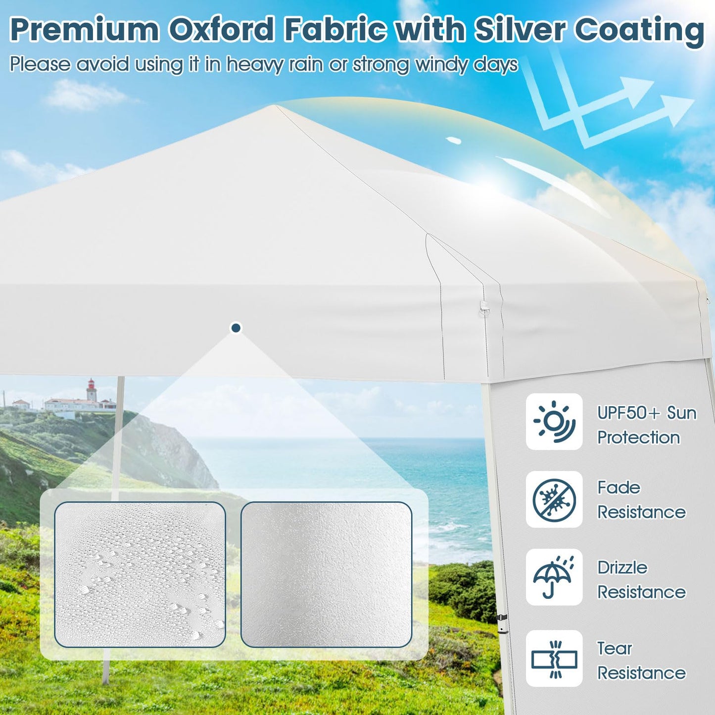 Tangkula 9.2x14 Ft Pop up Canopy with Sidewalls