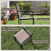 Tangkula Outdoor Counter Height Bar Stools Set of 2/4