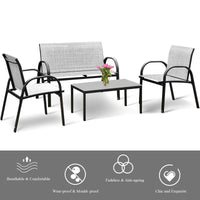 Tangkula 4 Piece Patio Furniture Outdoor Sofa