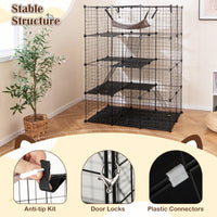 Tangkula Cat Cage Indoor 56" Large 4-Tier Cat Enclosure with Skylight