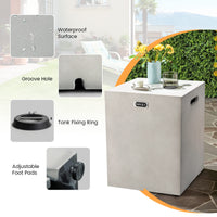 Tangkula Outdoor Propane Tank Cover with Side Handles & Adjustable Foot Pads
