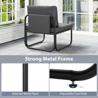 Tangkula Patio Sofa Chairs Set of 2/4 with Removable Cushions