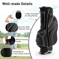 Tangkula Ensemble complet de 10 clubs de golf pour homme, droitier