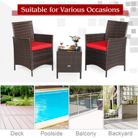 Tangkula 3-Piece Patio Conversation Set