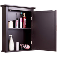 Tangkula Bathroom Cabinet with Mirror, Mirrored Wall-Mounted Storage Medicine Cabinet