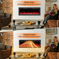 Tangkula 50” Wi-Fi Enabled Electric Fireplace