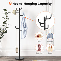 Tangkula Coat Rack Freestanding Heavy Duty Metal Coat Tree