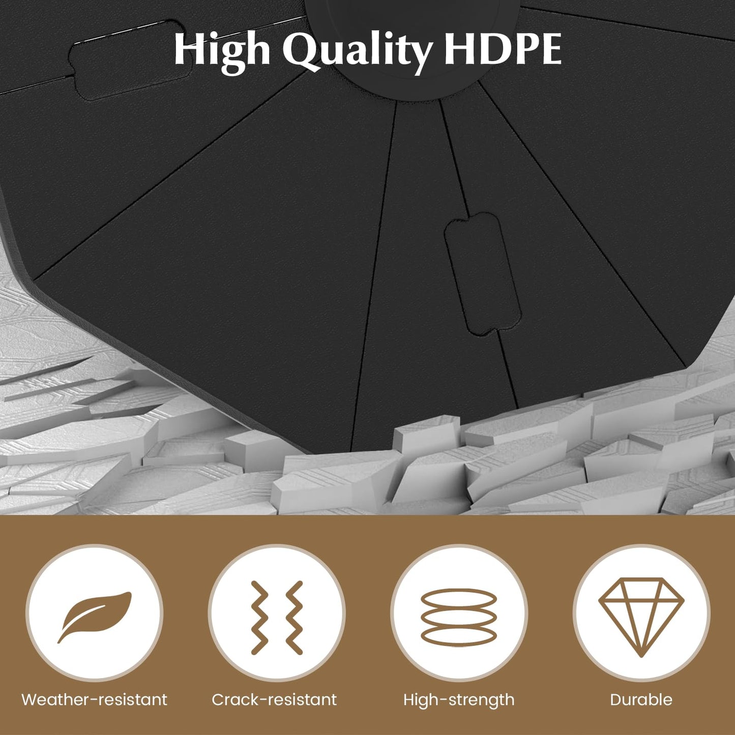 Tangkula 4-Piece Patio Umbrella Base