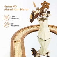 Miroir mural en rotin Tangkula (90 cm L x 60 cm l)