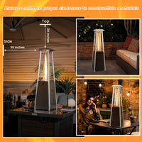 Tangkula Portable Patio Heater, 9500 BTU Outdoor Tabletop Heater with Stainless Steel Burner