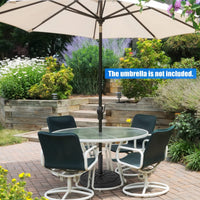 Tangkula Umbrella Base, 31 lbs Capacity Heavy-Duty Patio Outdoor Round Umbrella Stand for 9 ft Umbrella