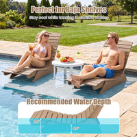 Chaise longue Tangkula en PEHD pour piscine, pour une profondeur d'eau de 5,5" à 8,5"