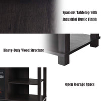 2-Tier TV Stand, Entertainment Television Stands Suitable for 18" Electric Fireplace (Not Included)