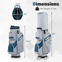 Tangkula Lightweight Golf Club Bag with 11 Pockets