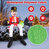 Tangkula 8.7 FT Inflatable Christmas Nutcracker Hanging Decoration