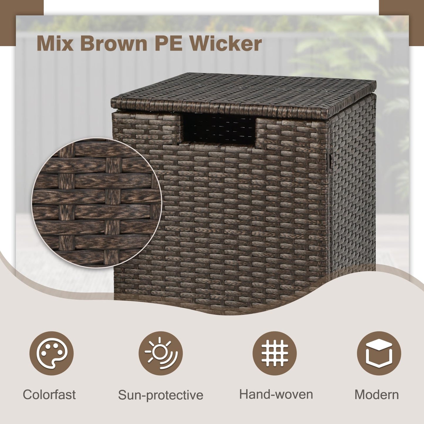 Tangkula Outdoor Propane Tank Cover Table