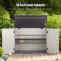 Tangkula Large Outdoor Storage Cabinet for Gardening Tools Cushions