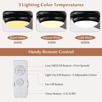 Tangkula 52 Inch Ceiling Fan with Lights, Indoor Modern LED Ceiling Fan