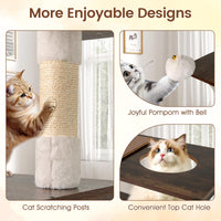 Tangkula Modern Cat Tree 52 Inch Multi-Level Cat Tower for Indoor Cats