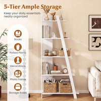 Tangkuka 4/5-Tier Ladder Bookshelf for Living Room