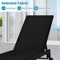 Tangkula Lounge Chair Outdoor with Wheels(1/2)