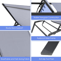 Tangkula Outdoor Adjustable Chaise Lounge Chair