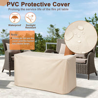 Tangkula 42 Inch Propane Fire Pit Table