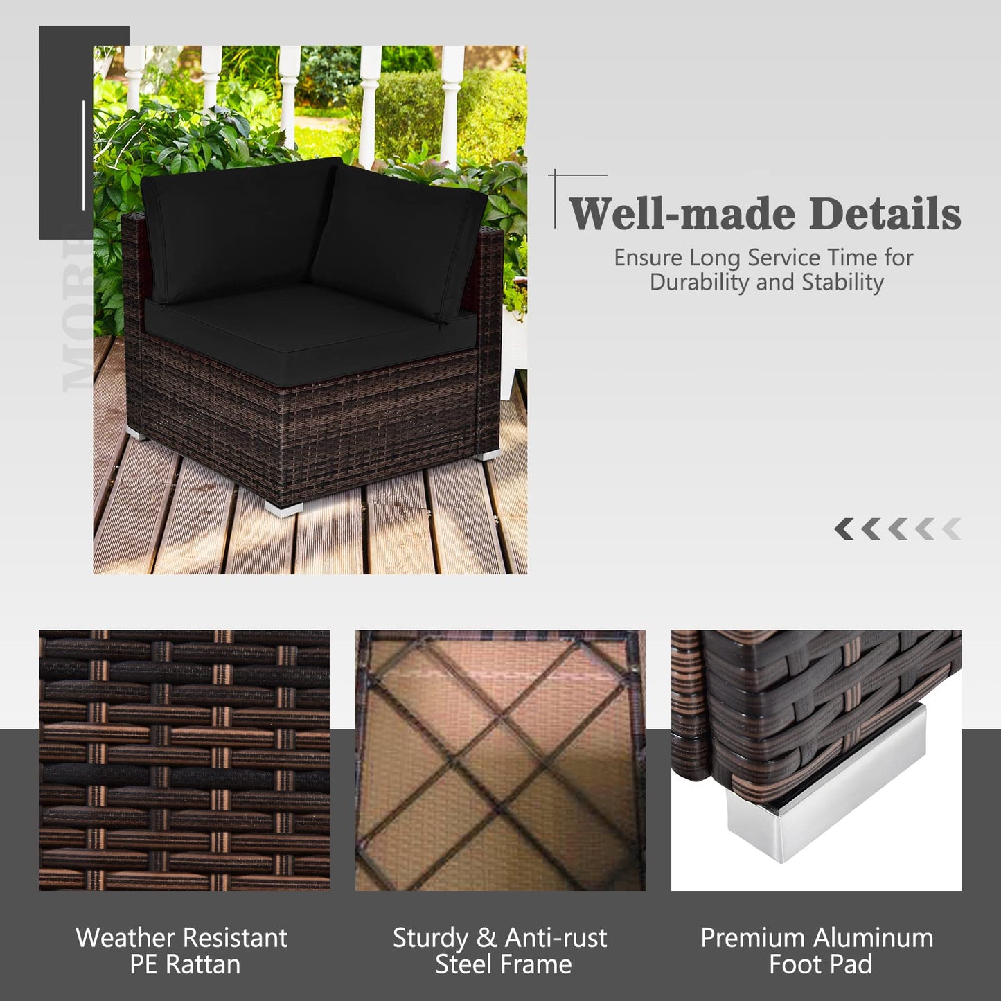 Ensemble de meubles de patio 7 pièces Tangkula avec table brasero, table brasero au propane 30 pouces 50 000 BTU