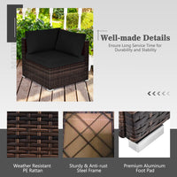 Ensemble de meubles de patio 7 pièces Tangkula avec table brasero, table brasero au propane 30 pouces 50 000 BTU