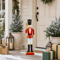 Tangkula 32.5"/48" Christmas Nutcracker with Tall Hat & Scepter