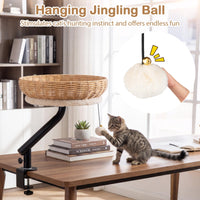 Tangkula Cat Desk Bed with Removable Padded Cushion