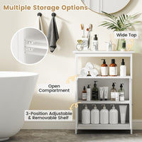 Tangkula Bathroom Storage Cabinet with 2 Doors & 1 Adjustable Shelf