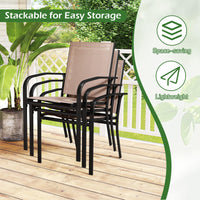 Tangkula Outdoor Dining Chairs Set