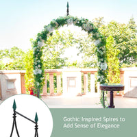 Tangkula 8.4 Ft Gothic Garden Arbor for Wedding