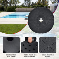 Tangkula Pied de parasol déporté 4 pièces 84 kg, base lestable à eau et sable, support de parasol d'extérieur robuste